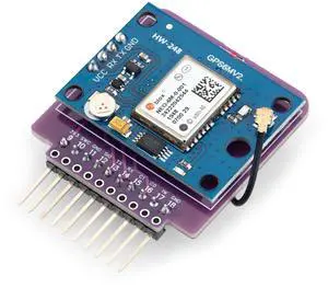 GEEKEYES GPS Module for Flipper Zero, GY-GPS6MV2, 3.3V~5V Compatible, Ceramic Antenna with LED Indicator, GPIO Interface,NMEA GPS Support