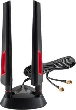 WiFi 7 Antenna Magnetic Base 9dBi Antenna with RP-SMA Male Connector for WiFi 7 Router PC Desktop Computer PCI-E Card Asus Gigabyte Gaming Motherboard, Eifagur