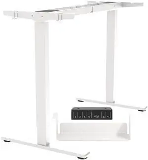 Dual Motor Standing Desk Frame 256 lbs Weight Capacity, Stand up Desk Frame Workstation, Electric Adjustable Legs, 3 Memory Height Settings, with Cable Management Tray, 2pcs Headphone Hook