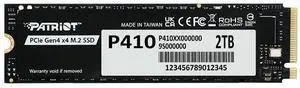 Patriot P410 2TB Internal SSD - NVMe PCIe Gen 4x4 - M.2 2280 - Sequential Read: Up to 5,000MB/s and Sequential Write: Up to 4,500MB/s - Compatible with PS5 - Solid State Drive - P410P2TBM28H