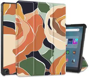 Mektron Amazon Fire Max 11 INCH Case 2023 Release (Compatible with 13th Gen Tablet), Black Hard Cover with Auto Wake/Sleep, Multi-Angle Stand Protective Case for Fire 11,Abstract Rose