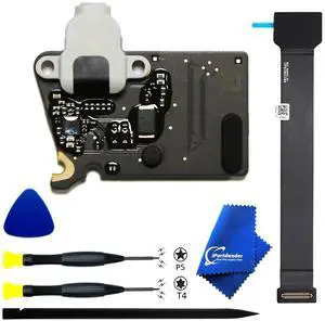 iPartsleader A2337 Audio Board Headphone Jack Connector w/Cable Replacement for MacBook Air (M1,Retina,13-inch,2020) 923-03673 923-03663 820-01929-A 821-03452-01 (White)