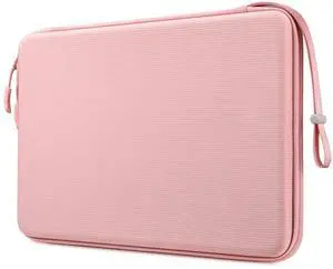 FINPAC 15.6-inch Hard Laptop Sleeve Case Compatible with 15.6 Inch Acer Aspire, Shockproof Computer Carrying Case for HP Dell Razer Samsung Laptop Chromebook, Pink