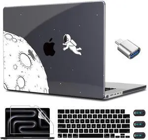 CISSOOK Case for MacBook Pro 14 Inch M5 M4 M3 M2 M1 Chip 2025 2024 2023 2022 2021 Release Model A3112 A3185 A3401 A2992 A2918 A2779 A2442, Hard Shell Cover for MacBook Pro 14 with Touch ID - Astronaut