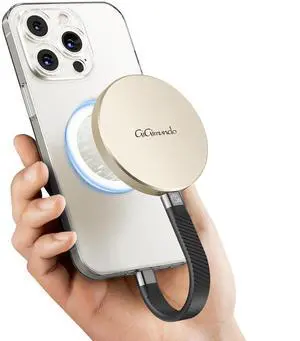 GiGimundo GQ20 Ultra-Slim USB-C Magnetic Portable SSD 1TB - Max 20Gbps High-Speed, Compact Stylish External Drive for Windows, Mac, Android  Round Design, Fast File Transfer