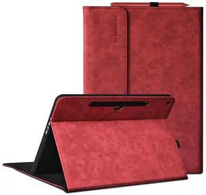 SSS·GRGB Case for Microsoft Surface Pro 12-Inch 1st Edition (2025), Multiple Angle Viewing Cover, Light Heat Dissipation, with Stylus Holder, Compatible with Type Cover Keyboard (Red)