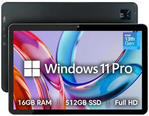 Fusion5 10.1 Windows 11 Professional Tablet PC FWIN232 PRO NEO - 16GB RAM, 512GB SSD, Intel 13th Gen, Full HD, USB C, Micro HDMI - 10 Inch Ultra Slim Windows Tablet Computer, Expandable Storage