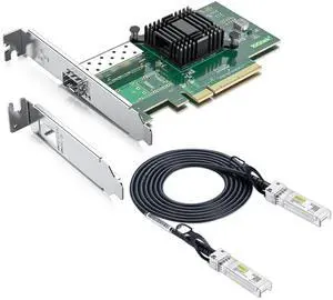 2-Meter SFP+ DAC Twinax Cable & 10Gb PCI-E NIC Network Card Compare to Intel X520-DA1