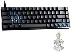 XVX HE68 Max Rapid Trigger Keyboard 60% Percent,Hall Effect Keyboard with Gateron Magnetic Jade Max Switch,CNC Aluminum Frame Custom Mechanical Key Board for PC/Laptop/Xbox/PS4/PS5, Black Phantom