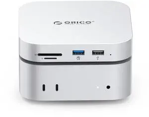 ORICO MiniMate SE Mac mini M4 4TB Storage & Docking Station, External SATA SSD (Non-Removable) 5Gbps(480MB/s), USB A*4, USB-C, SD/TF 3.0, 3.5mm Audio, Includes 2 Cables  M4SE