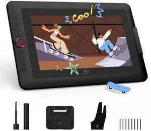 XPPen 13.3" Drawing Tablet with Screen-Artist13.3 Pro V2 16384 Pressure Pen, 8 Shortcut Keys & Red Dial for Digital Art, Graphic Designer, Animation | Mac, PC, Android Compatible | Beginner to Pro