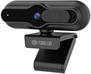 TOALLIN 4K Webcam for PC, 1080P@60FPS, 1/2.5" Sensor & 12MP, PDAF Auto-Focus, Built-in Mic and Sliding Privacy Cover, USB Web Camera for Gaming, Conferencing, Streaming and Video Calls