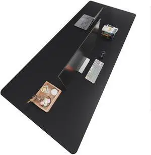 Mydours 79" x 36" Extra Large Desk Pad XXL, Desk Protector Mat with PU Leather, Mega Desk Blotter Mat for Office, Home, Dinner, Full Desk Pad for Keyboard and Mouse (Black)