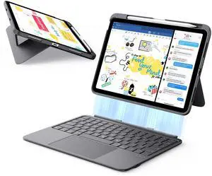 ESR for iPad (A16) 11th/10th Gen Flex Keyboard Case, Ultra-Light Magnetic Detachable Keyboard for iPad 10.9" with Writing/Viewing Modes, Larger Precision Trackpad, Dark Gray