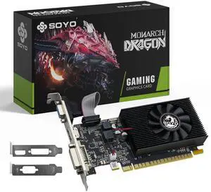SOYO Geforce GT 740 Low Profile Graphics Card, 4GB DDR3 128 Bit Video Card with HDMI VGA DVI PCI Express x16 3.0 Single Fan Computer GPU