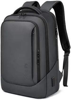 hk Laptop Backpack for Men with USB Charging Port for Business Work College Travel (Dark Grey, 17.3 inch)