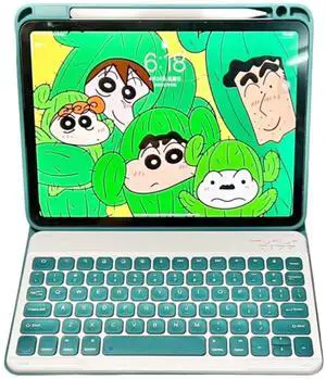 AnMengXinLing Keyboard Case for iPad 11 inch 2025(A16)/iPad 10th Generation 10.9 inch 2022, Magnetic Detachable Wireless Keyboard with Pencil Holder (Teal)