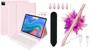 Stylus Pen & Keyboard Case Compatible for iPads Pro 12.9 inch (5th, 6th Generation) & New Air 13 inch M2