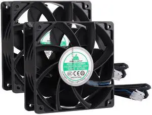 XY-12038B2H High Air Volume Fan, EC Brushless Fan XY12038B2H 110V-240V 0.06A 12CM 120×120×38mm 50/60HZ Cabinet Case Cooling Fans 2PCS