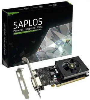 SAPLOS GT 1030 Graphics Card, 4GB GDDR4 64-bit, HDMI DVI, Single Slot Low Profile, PC Video Card Gaming, Computer GPU, 4K Support, DirectX 12, 2 Displays Support