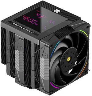 Thermalright Phantom Spirit 120 Digital EVO CPU Air Cooler,7 Heat Pipes CPU Cooler,Dual 120mm PWM Fans,Magnetic Attraction-Digital Screen Top Cover,for AM4/AM5/LGA1700/1851/1150/1151/1200,PC Cooling