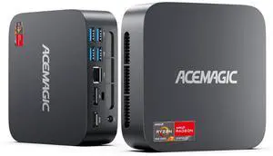 ACEMAGICIAN Kron Mini K1 Mini PC, Ryzen 7 7730U (Upgraded 5825U/7430U) up to 4.5Ghz, 16GB RAM 512GB SSD Micro Computer Support 4K, Desktop PC with WiFi6/BT5.2/Pre Win11Pro, Home Office Casual Gaming