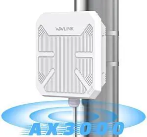 WAVLINK AX3000 WiFi 6 Outdoor Access Points, IP67 Waterproo Outdoor WiFi Extender Long Range with PoE, High Power WiFi Signal Booster, Supports Up to 256 Devices for Farm Backyard, RV