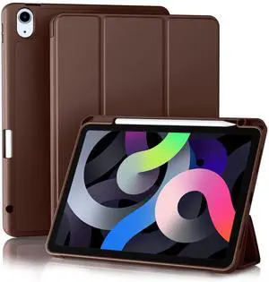 Akkerds Compatible with iPad Air 11 Inch Case 7th/6th Generation (M3/M2) 2025/2024, for iPad Air 5th/4th Generation Case 10.9 Inch 2022/2020 with Pencil Holder[Auto Sleep/Wake], Darkbrown
