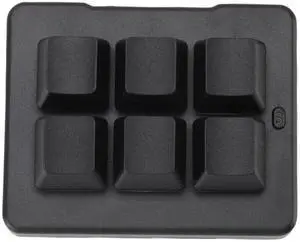 6 Key One Handed Keypad, 2.4G BT USB Mechanical Macro Programmable 6 Key Gaming Keyboard 3 Modes Customized KeyPad Blue Switch with ElfKey Software for Video Gameing OSU Office