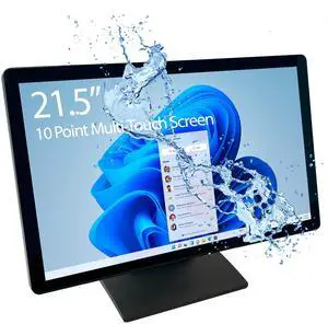 22-inch (21.5 Viewable) Capacitive LED 10 Point Multi-Touch HDMI VGA Monitor with 16:9 Display 1080p, True Flat Seamless Design Touchscreen, Great for Office, POS, Retail, Restaurant