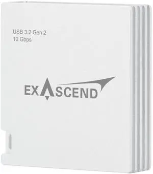 Exascend 4-in-1 CFexpress/SD/SD Express/microSD Multi Card Reader, 10Gbps, USB-C, MagSafe to Mount on Phone and PC