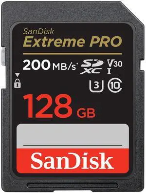 SanDisk 128GB Extreme PRO SDXC UHS-I Memory Card - C10, U3, V30, 4K UHD, SD Card - SDSDXXD-128G-GN4IN