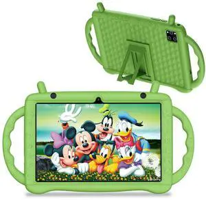 Semeakoko Kids Tablet 10 inch Android 14 with Shockproof Handle Cace, Octa-Core 10GB+64GB, 1280 x 800 HD Display, Parental Controls, 6000mAh Battery, WiFi, BT 5.0, Gift for Boy Girl