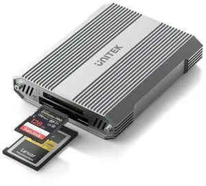 CFexpress Type B and SD4.0 UHS-II Dual-Slot Memory Card Reader, 10Gbps USB 3.2 Gen 2, CF Express Reader for CFexpress Type B/SD/SDHC/SDXC/SDUC, Plug and Play, Compatible with Windows/Mac/Linux/Android