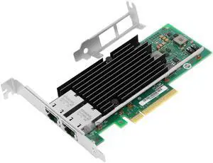 Vogzone 10Gb PCI-E NIC Network Card for Intel X540-T2,100MbE/1GbE/10GbE Copper Dual RJ45 Ports, with Intel X540 Chip,10GbE PCI Express 2.1 X8 Ethernet Adapter Support Windows/Linux/VMware