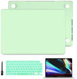 Batianda Case for M3 New MacBook Pro 16 inch 2021 2023 Release Model A2991/A2485 M1 M2 Pro/Max,Plastic Matte Hard Shell Case with Keyboard Cover + Screen Protector, Honeydew Green