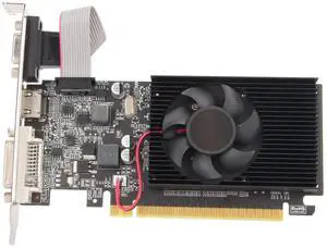 GT210 1G DDR3 Graphics Card, PCI Express 2.0 x 16 Bus Interface Game Graphics Card with Cooling Fan 64 Bit Support VGA DVI HD Multimedia Interface DirectX10.1 PC Graphics Card