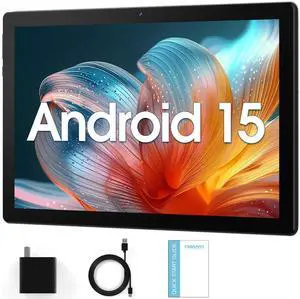 DigiLand 10.1 Inch Tablet Android 15, 6GB RAM 32GB ROM, 10.1" IPS HD Display (1280x800), 6.5H Battery, 5MP Camera, Dual Speakers, WiFi, Bluetooth 5.0, Type-C, Portable Tablet