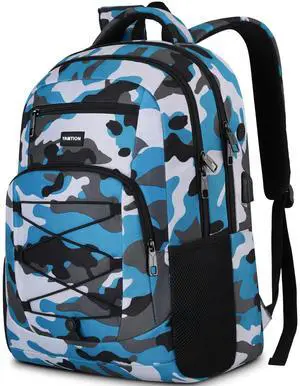 YAMTION School Backpack for Teen Boys and Men,Laptop Bookbag Backpack with USB for High School College Students Travel Office