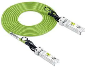 10Gtek [Green Colored 10G SFP+ DAC Cable - Twinax SFP Cable for Cisco SFP-H10GB-CU3M, Meraki MA-CBL-TA-3M, D-Link, Supermicro, Netgear, Fortinet, 3-Meter(10ft)