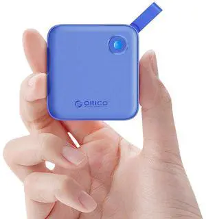 ORICO Portable SSD 2 TB with 2 in 1 USB C Cable, External Solid State Drives, Up to 460MB/s, Status Indicator, Reliable Storage for USB-C Smartphone, PC - B5PLUS(Blue)