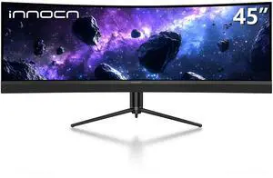 INNOCN 45 Inch 5K2K 5120 x 1440p 120Hz Ultrawide Curved Gaming Monitor, R1500, HDR400, USB Type-C 65W Power Delivery, PIP/PBP, Built-in Speaker, Height Adjustable, Black