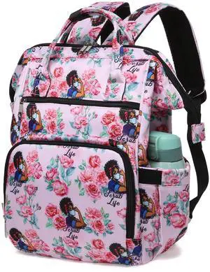 Gatycallaty Nurse Backpack for Women Nursing Laptop Bag Travel Work Gifts Bookbag Office Outdoor Large Capacity (Rose, 15.6 inches)