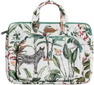 Maison d'Hermine Laptop sleeve with front pocket upto 13.5 inch Stain and water repellent Cotton canvas - Wild