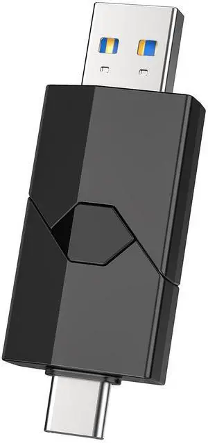 RAOYI 512GB USB C Flash Drive 2 in 1 Type C + USB 3.0 Flash Drive Dual OTG Retractable Type-C Thumb Drive Portable USB-C Memory Stick for iPhone 17/16/15 iPad Pro Android Smartphone Tablet PC (Black)