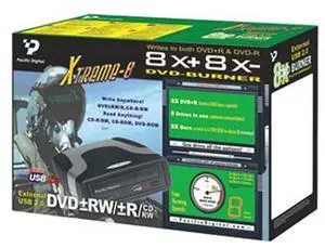 Pacific Digita 8X8 Dual External DVD+/- Burner (U-30223)