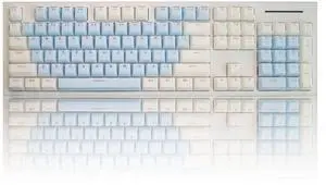 COTAIWA Crystal Keycaps,Ice Crystal Keycap,OEM Profile, Backlit Keycaps Set for Mechanical Keyboards with Cherry Mx Gateron Kailh switches- with Key Puller(Blue - White)