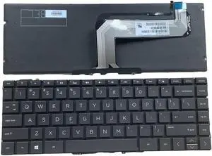 YIJIATech Keyboard US Layout for HP Spectre Folio 13-AK 13-AK0013DX 13-AK0015NR 13-AK1016 13-AK0000 13-AK1000 13T-AK000 Black Backlit Frameless Laptop Keyboard PK1325X2A00 7J1870
