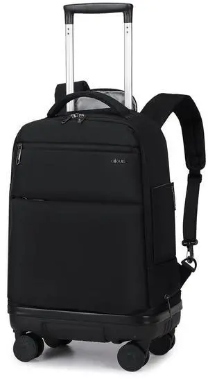 Ailouiskids Rolling Backpack with Removable Wheels,18 inch Laptop Backpack with Wear-Resistant Chassis Carry on Travel Backpack Water Resistant Wheeled Backpacks for Women Men