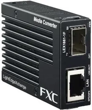 FXC Inc. 10G SFP+ to 10G Base-T Fiber Media Converter, Made in Japan,Durable Metal Casing,Auto-Negotiation,LightEdgeXchange1000Series,LEX1881-1F FXC Inc. 10G SFP+ to 10G Base-T Fiber Media Converter, Made in Japan,Durable Metal Casing,Auto-Negotiation,LightEdgeXchange1000Series,LEX1881-1F